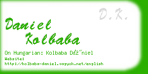 daniel kolbaba business card